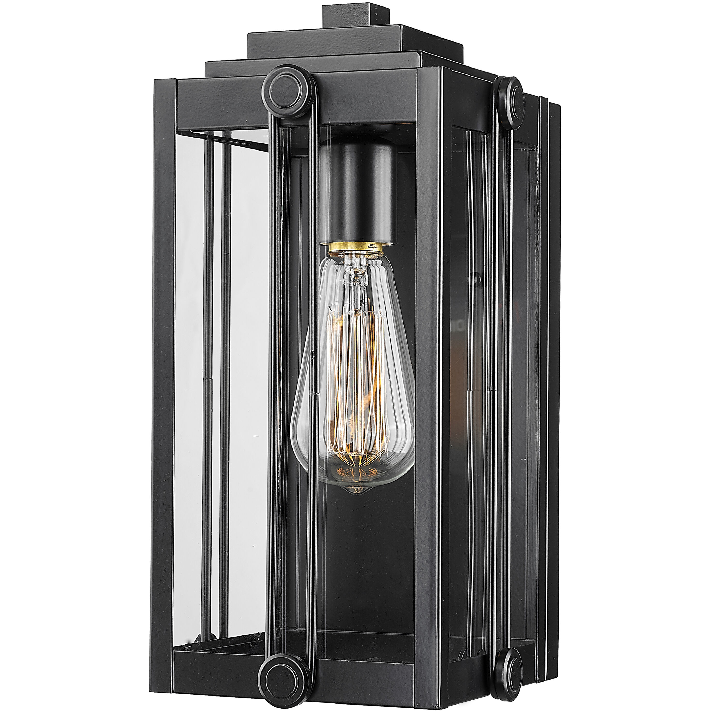 Oakland 1 Light 12.87 inch Powder Coated Black Outdoor Wall Sconce